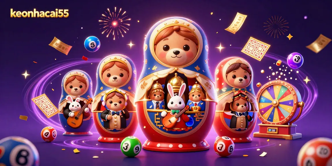 Engage with keonhacai55's vibrant casino-themed illustration showcasing exciting lottery games.